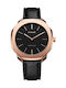 D1 Milano Super Slim Watch Battery with Black Leather Strap