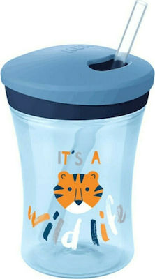 Nuk Action Toddler Plastic Cup 230ml for 12m+ Blue /tigers