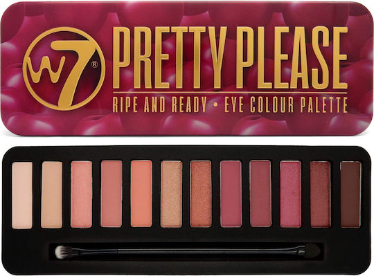 W7 Cosmetics Pretty Please Παλέτα με Σκιές Ματιών σε Στερεή Μορφή 15.6gr
