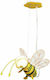 Rabalux Bee Single Bulb Kids Lighting Pendant of Plastic 40W with Drive Size E27 20cm