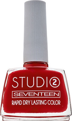Seventeen Studio Rapid Dry Lasting Color Gloss Βερνίκι Νυχιών Quick Dry Κόκκινο 105 12ml
