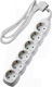 Adeleq 6-Outlet Power Strip 1.5m White