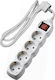 Adeleq 4-Outlet Power Strip 1.5m White