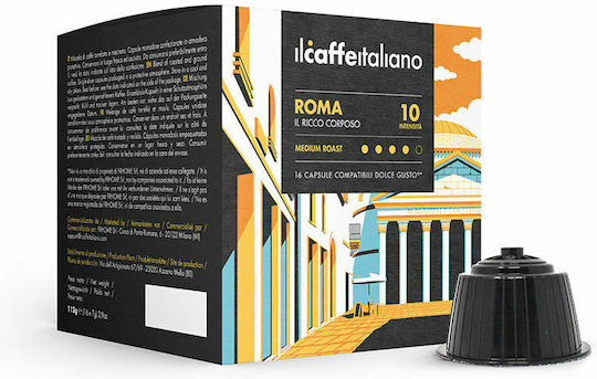 IL Caffe Italiano Κάψουλες Espresso Roma Συμβατές με Μηχανή Dolce Gusto 16caps