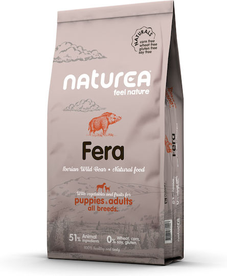 Naturea Naturals Fera 12кг Суха Храна без Зърнени храни и Глутен за Възрастни Кучета с Дива свиня