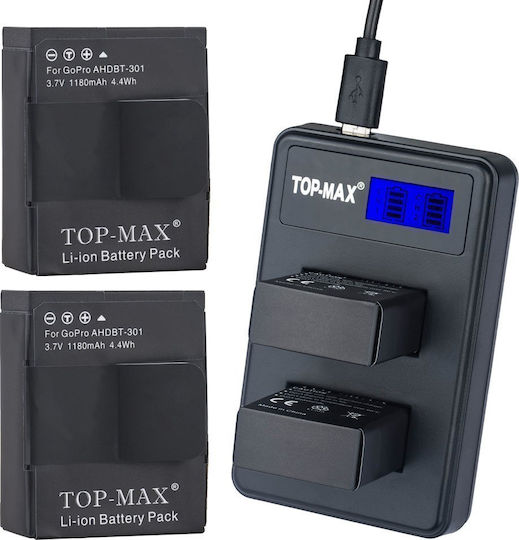 Patona Top Max USB Dual Charger Batteries for GoPro Hero 3/3+