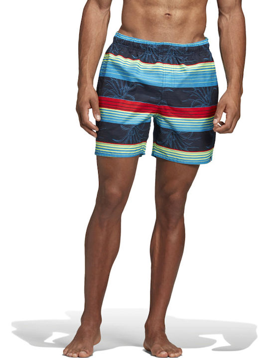 Adidas Costum de baie pentru bărbați Pantaloni scurți Multicolor Cu dungi