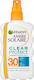 Garnier Ambre Solaire Clear Protect Αδιάβροχη Αντηλιακή Κρέμα για το Σώμα SPF30 σε Spray 200ml