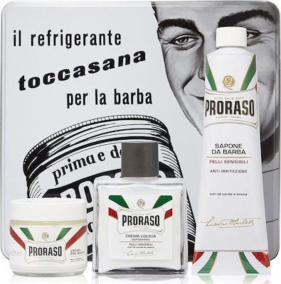 Proraso Toscana cu Cremă de pre-rasat 100ml, Cremă de ras 150ml și Balsam după ras 100ml