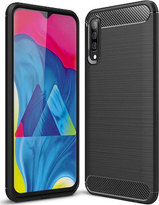 Hurtel Carbon Brushed Back Cover Σιλικόνης Μαύρο (Galaxy A50)