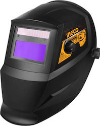 Ingco Ηλεκτρονική Μάσκα Ηλεκτροκόλλησης Οπτικού Πεδίου 92x42mm Μαύρη