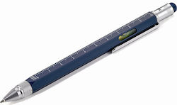 Troika Construction Ballpoint Pen Touch Stylus in Blue color PIP20/BL