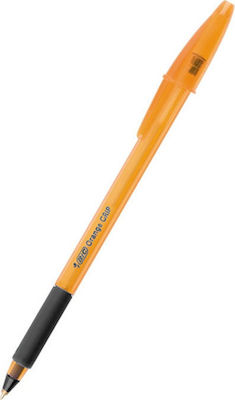 Bic Orange Grip Pen Ballpoint 0.8mm with Black Ink