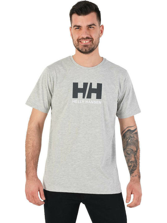 Helly Hansen Logo Herren Sport T-Shirt Kurzarm Gray