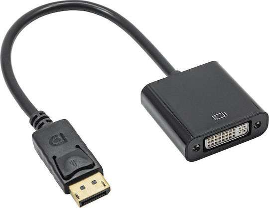 Akyga Конвертор DVI-I женски към DisplayPort мъжки Черен 1бр AK-AD-58