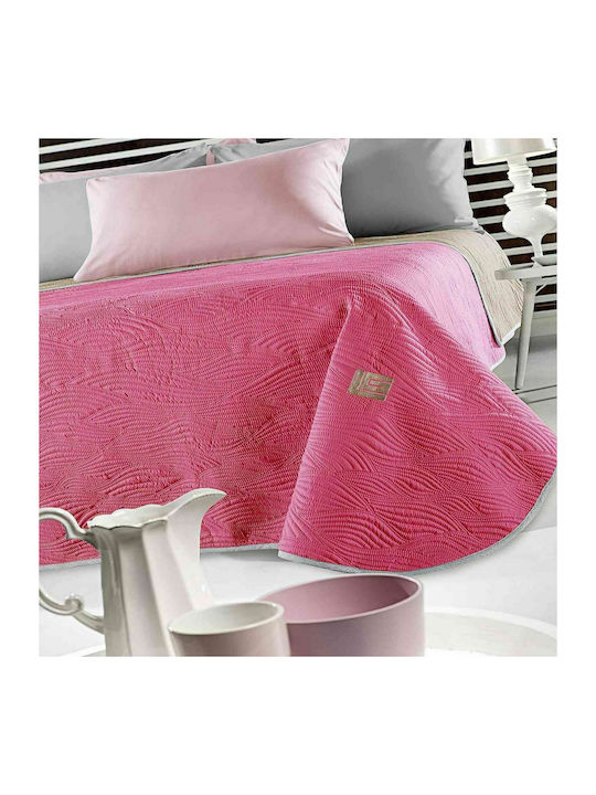 Guy Laroche Fusion Coverlet Single Microfiber Fuchsia Mocca 160x250cm