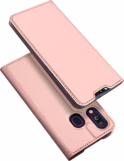Dux Ducis Skin Pro Book Δερματίνης Ροζ Χρυσό (Galaxy A40)