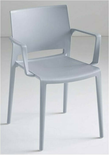 Καρέκλα Bakhita Armchair Ανοιχτό Γκρι 4τμχ 57x54x80εκ.