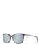 Helly Hansen Women's Sunglasses with Blue Plastic Frame and Silver Mirror Lens