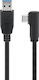 Goobay Angle (90°) / Regular USB 2.0 Cable USB-C male - USB-A 15W PD Μαύρο 1m 66501