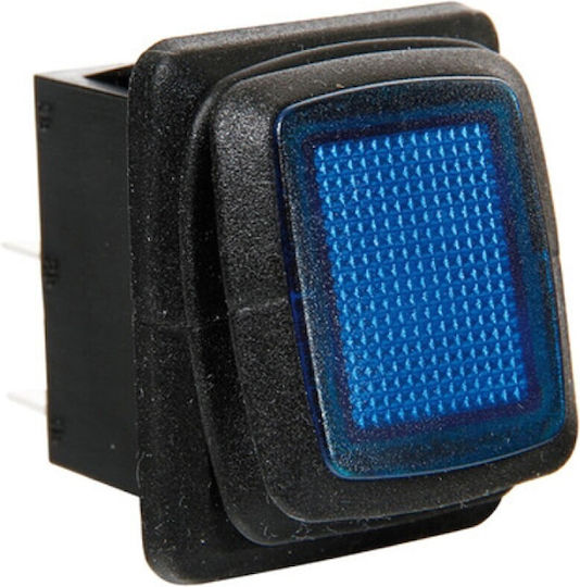 Lampa Rocker Автомобилен превключвател On/Off Водоустойчиви LED 12V-24V Универсален Син