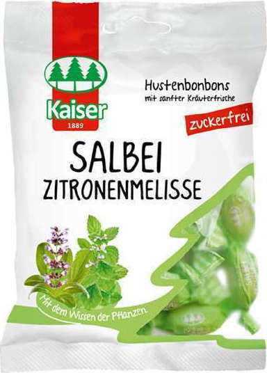Kaiser 1889 Salbei Lemon Balm - Sage & Lemon Balm Sugar Free Sage Lozenges 70gr