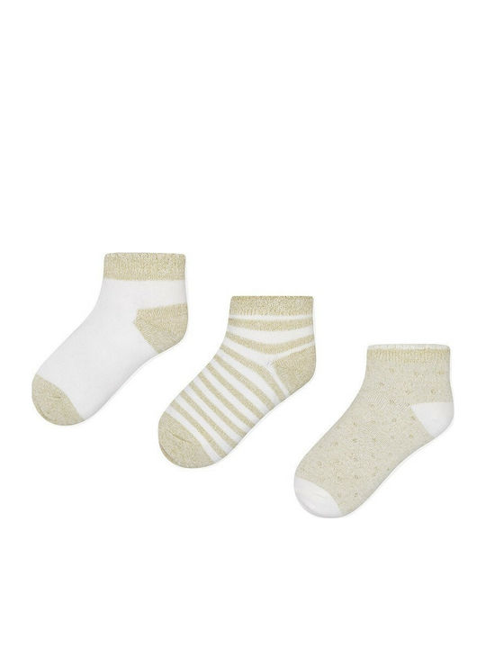 Mayoral Kids Ankle Socks Gold 3 Pair