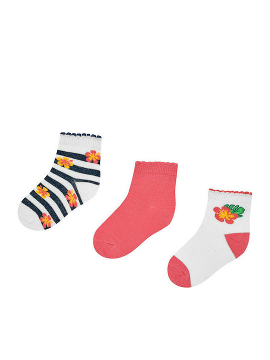 Mayoral Kids Ankle Socks Pink 3 Pair