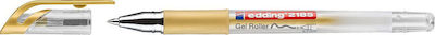 Edding 2185 Pen Gel 0.7mm with Gold Ink Transparent Body 4-2185053