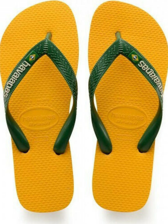 Havaianas Παιδικές Σαγιονάρες Flip Flops Πράσινες Brasil Logo