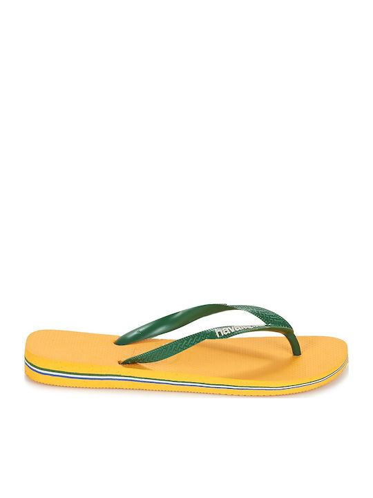Kinder Flip Flops Grün Brasil Logo