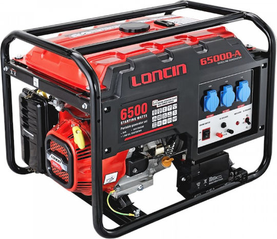 Loncin LC 6500D-A (Battery) Generator Gasoline Four-stroke with Handle and Maximum Power 6.5kVA