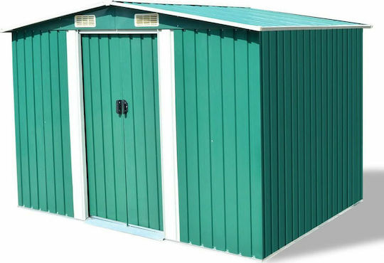 Метал Галванизирано Градински Склад Green с Двойна Врата и Вентилация Д2.57xШ2.05xВ1.78м