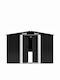 Metallic Garden Shed Galvanized Anthracite with Air Vents M2.57xW2.98xH1.78m