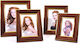 Fylliana Plastic Photo Frame with Brown Frame 3 Pieces