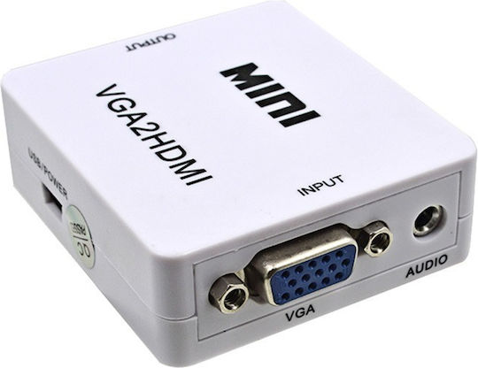Anga Converter VGA female to HDMI female White 1pcs PS-M600