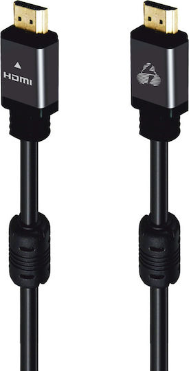Powertech HDMI 2.0 Premium High Speed 4K 60Hz HDR Cable HDMI male - HDMI male 15m Μαύρο