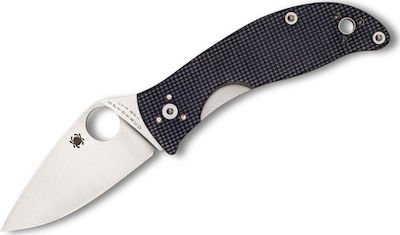 Spyderco Alcyone Pocket Knife Black with Blade made of Stainless Steel in Sheath