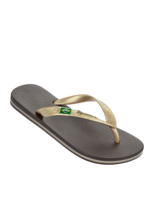 Classica Brazil Women's Flip Flops in Gold Color 780-18308 GOLDBROWN