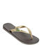 Classica Brazil Women's Flip Flops in Gold Color 780-18308 GOLDBROWN