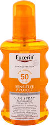 Eucerin Sonnencreme Transparent Sensitive Protect SPF50 200ml