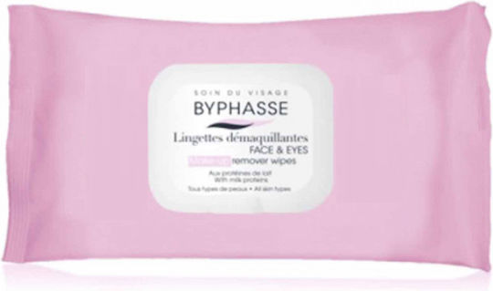 Byphasse Make-up Remover Wipes For All Skin Types Μαντηλάκια Αφαίρεσης Μακιγιάζ Προσώπου & Ματιών 40τμχ