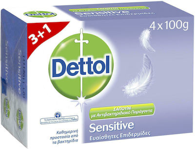 Dettol Sensitive Seife Bar mit Glycerin 4x100gr