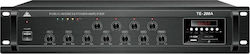 AXD Sound TE-200A Amplificator de instalare cu 4 Zone 200W/100V cu Sistem de Răcire și Conexiuni USB/FM/Bluetooth