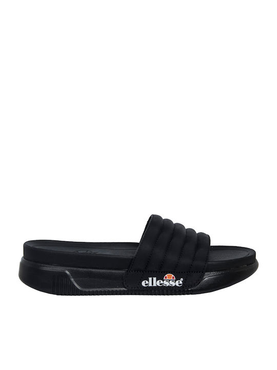 Ellesse Ormea Text Slides in Schwarz Farbe