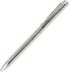 Ascot Luxury Silver Pen Rollerball με Μπλε Μελάνι