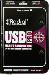 Radial USB-Pro Външна професионална звукова карта Връзка USB към компютър