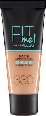 Maybelline Fit Me Matte + Poreless Machiaj lichid 330 Caramel 30ml