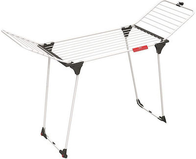 Vileda King Aluminum Folding Floor Clothes Drying Rack with Hanging Length 20m