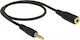 DeLock Καλώδιο Ήχου 3.5mm male - 3.5mm female Μαύρο 0.5m με Επίχρυσους Ακροδέκτες 85700